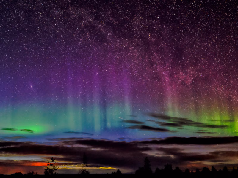 Aurora expert Donald Burghardt explaining the Northern Lights during a special aurora dinner experience in Rovaniemi